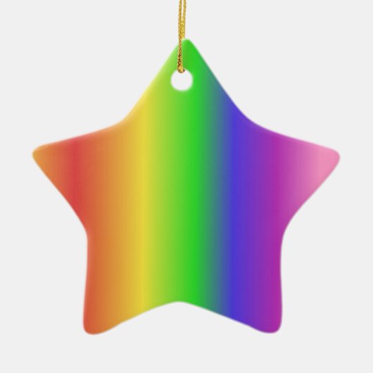 Regenbooggradiënt Keramisch Ornament (Voorkant)