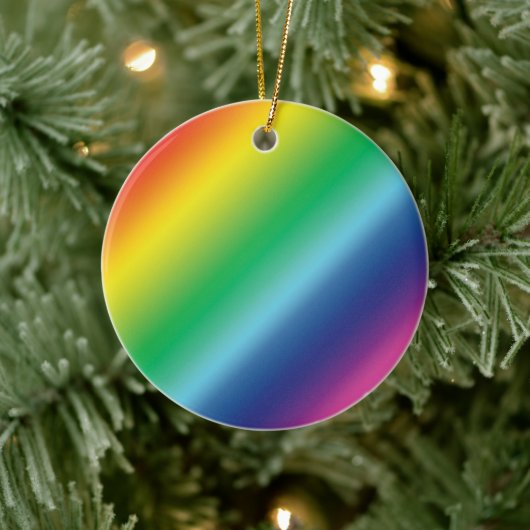 Regenbooggradiënt kleuren patroon diversiteit trot keramisch ornament (Boom)