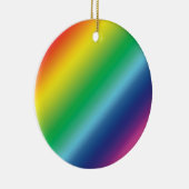 Regenbooggradiënt kleuren patroon diversiteit trot keramisch ornament (Rechts)