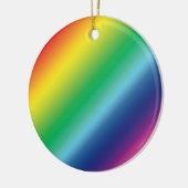 Regenbooggradiënt kleuren patroon diversiteit trot keramisch ornament (Links)