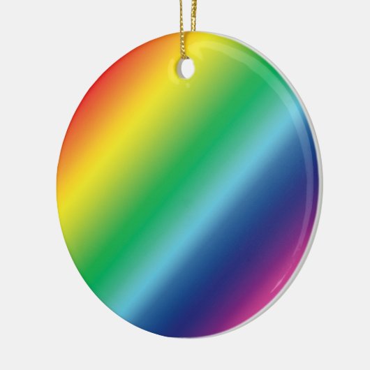 Regenbooggradiënt kleuren patroon diversiteit trot keramisch ornament (Links)