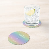 Regenbooggradiënt Kleurrijke pasta's Verjaardag Kartonnen Onderzetters (Insitu)