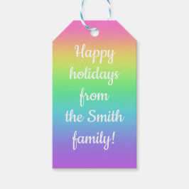  regenbooggradiënt Labels Cadeaulabel