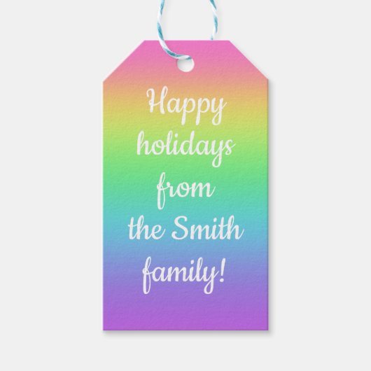  regenbooggradiënt Labels Cadeaulabel (Voorkant)