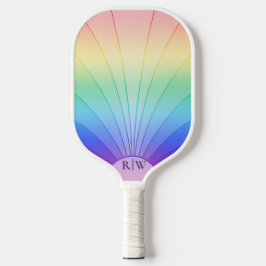 Regenbooggradiënt met ventilatorvorm pickleball paddle