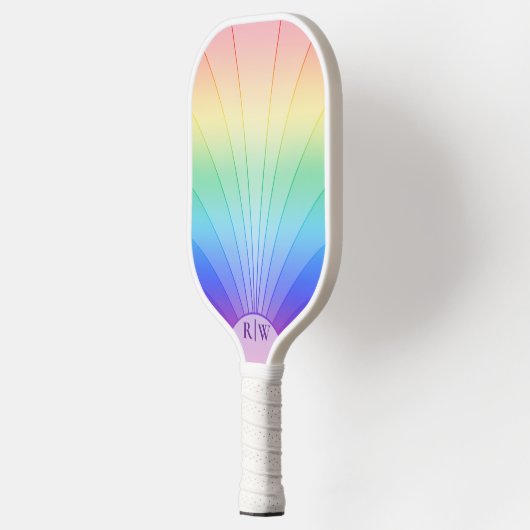 Regenbooggradiënt met ventilatorvorm pickleball paddle (Links)