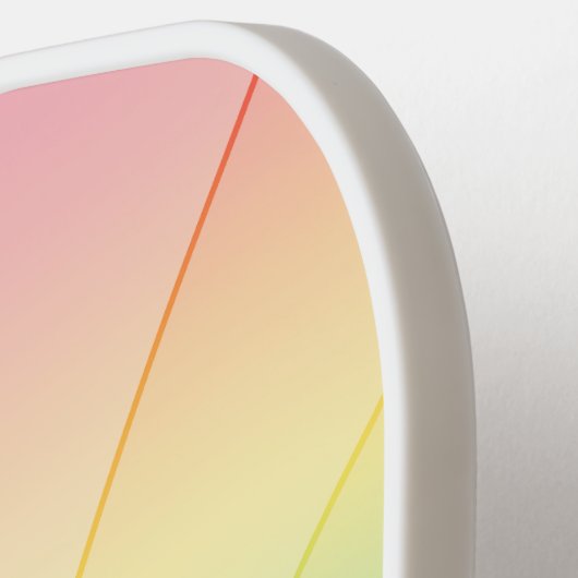 Regenbooggradiënt met ventilatorvorm pickleball paddle (Links Detail)