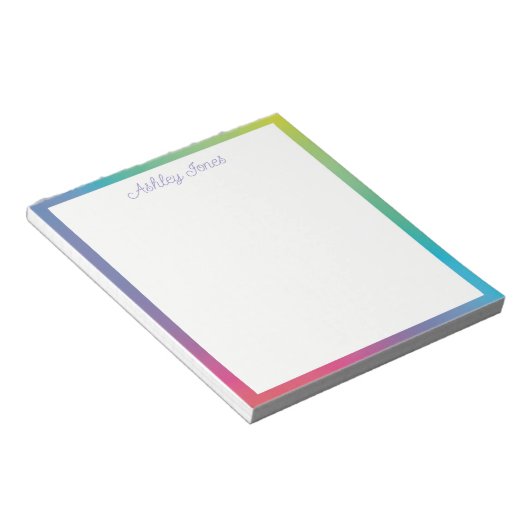  regenbooggradiënt notitieblok (Schuin)