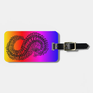 Regenbooggradiënt Pangolin bagagelabel