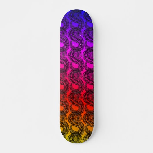 Regenbooggradiënt Pangolin skateboard (Voorkant)