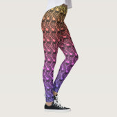 Regenbooggradiënt pangolin statement leggings (Rechts)