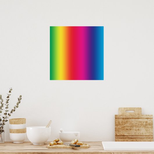 Regenbooggradiënt Poster (Keuken)