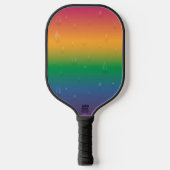 Regenbooggradiënt regendruppels pickleball paddle (Voorkant)