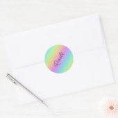 Regenbooggradiënt Ronde Sticker (Envelop)
