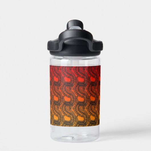 regenbooggradiënt schubdier waterfles (Achterkant)