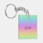 Regenbooggradiënt Sleutelhanger (Voorkant Links)
