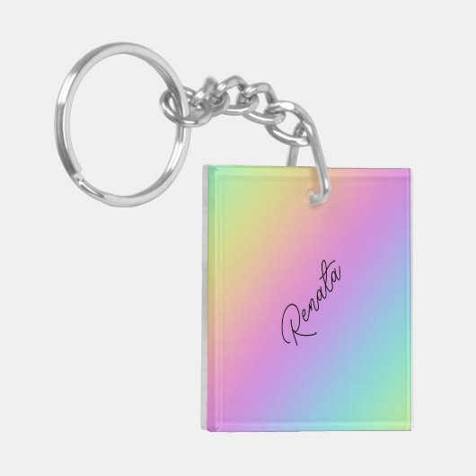 Regenbooggradiënt Sleutelhanger (Voorkant Links)