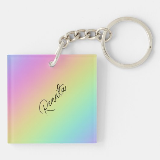Regenbooggradiënt Sleutelhanger (Achterkant)