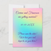 regenbooggradiënt sparen de Datum Magnetische Uitnodiging (Voorkant)