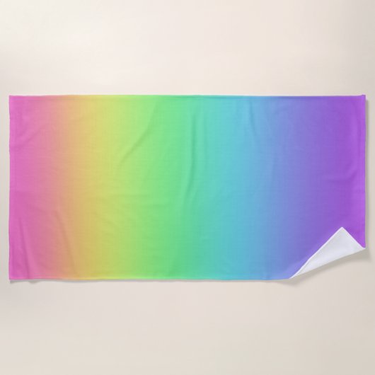 Regenbooggradiënt Strandlaken (Voorkant)