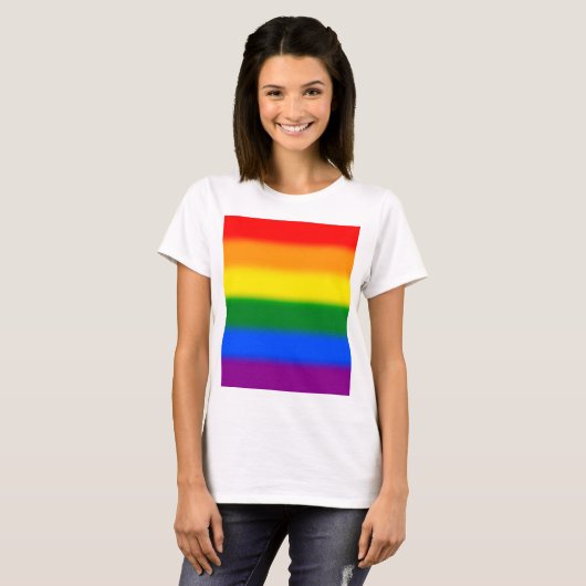 Regenbooggradiënt T-shirt (Voorkant volledig)