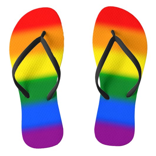 Regenbooggradiënt Teenslippers (Voetbed)