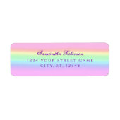  regenbooggradiëntadres etiket (Voorkant)