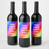  regenbooggradiëntlabels wijn etiket (Flessen)