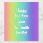  regenbooggradiëntlabels wijn etiket (Enkel label)