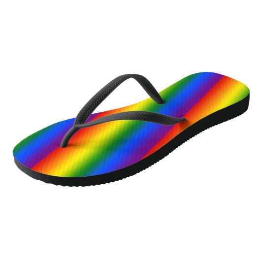 Regenbooggradiëntstrips Teenslippers (Schuin)