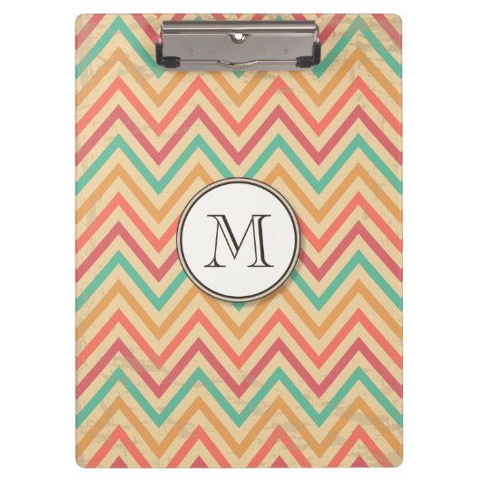 Regenbooggrap Zigzag Chevron Stripes Klembord (Voorkant)