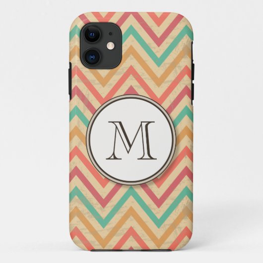 Regenbooggras Zigzag Chevrons Case-Mate iPhone Case (Achterkant)