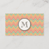Regenbooggras Zigzag Chevrons Visitekaartje (Achterkant)