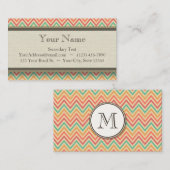 Regenbooggras Zigzag Chevrons Visitekaartje (Voorkant / Achterkant)