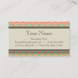 Regenbooggras Zigzag Chevrons Visitekaartje