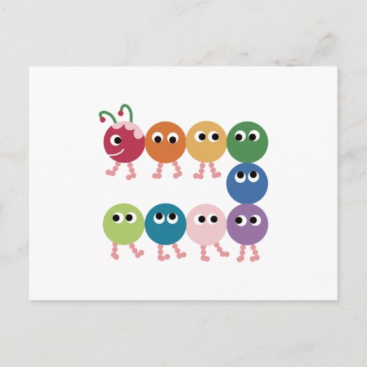 Regenbooggrub. Briefkaart (Voorkant)