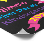 Regenbooghaai eerste schooldag schoolbord  poster (Hoek)