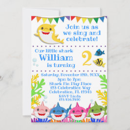 Regenbooghaaien Birthday Celebratie Kaart