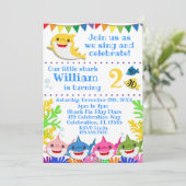 Regenbooghaaien Birthday Celebratie Kaart (Staand voorkant)