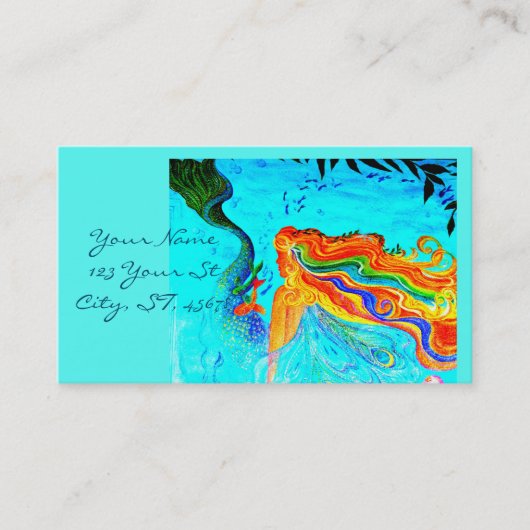 Regenbooghaaiensmermaïde Thunder_Cove Visitekaartje (Voorkant)