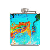 regenbooghaar mermaïde heupkolf heupfles (Achterkant)