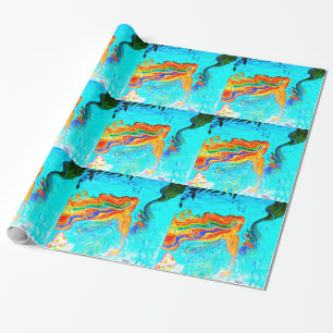 regenbooghaar mermaïde omslagpapier cadeaupapier