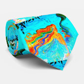 regenbooghaar mermaïde stropdas (Opgerold)