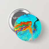 regenbooghaarzeemeermesje ronde button 5,7 cm (Voorkant /achterkant)