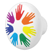 Regenbooghanden Keramische Knop (Rechts)