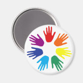 Regenbooghanden Magneet (Voorkant / Achterkant)