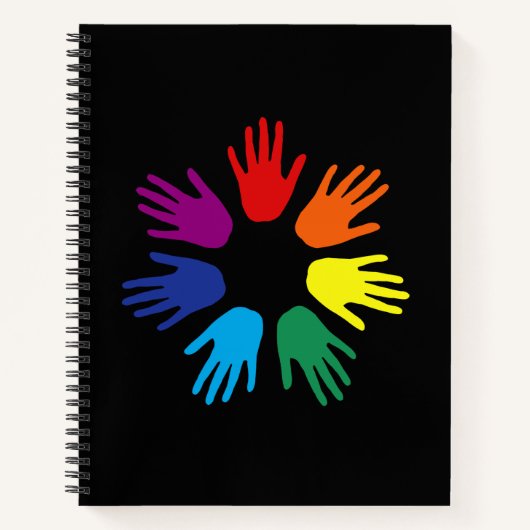 Regenbooghanden Notitieboek (Voorkant)