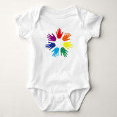 Regenbooghanden Romper (Voorkant)