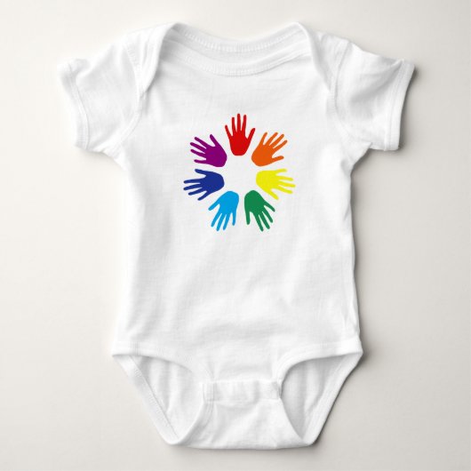 Regenbooghanden Romper (Voorkant)