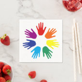 Regenbooghanden Servet (Insitu)